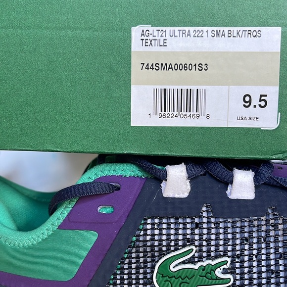 Lacoste AG-LT21 ULTRA 2221 SMA BLK/TRQS
TEXTILE
744SMA00601S3
TENNIS SHOES - Picture 16 of 16